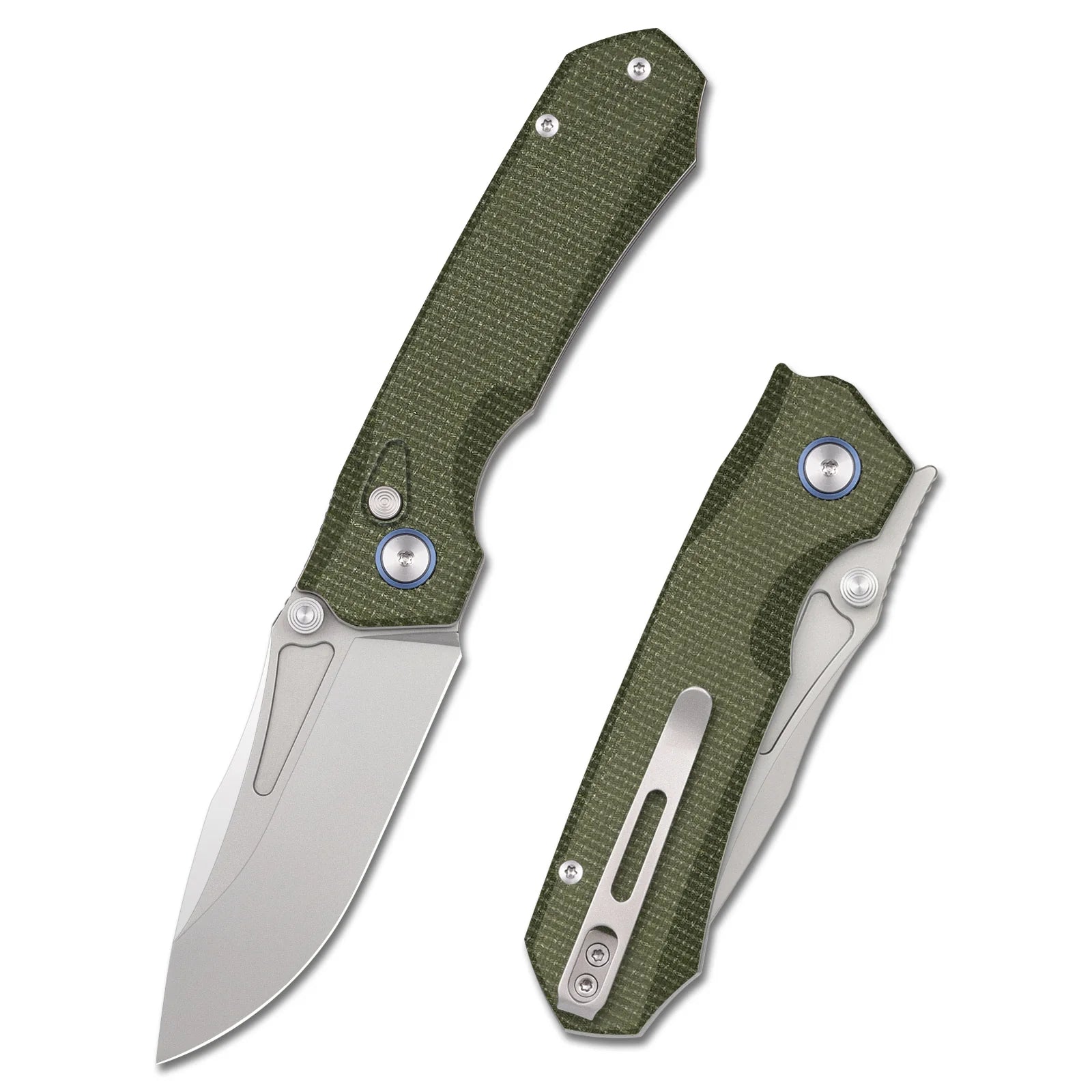 REMETTE Rhino 14C28N Blade Military Green Micarta Handle Rhino-MC319G