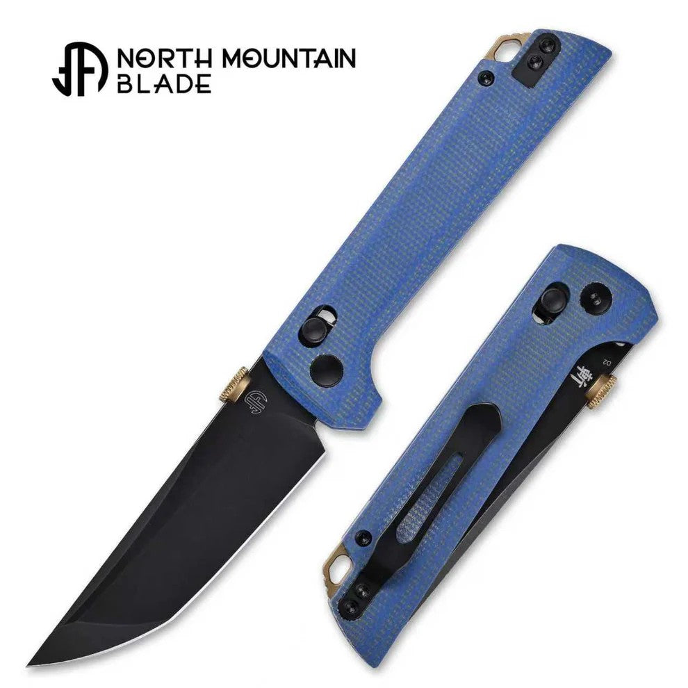 North Mountain Blade Blue Crossbar Lock Knife D2 Steel Japanese-style tactical folding knife 2406-BLMCT-D2BK