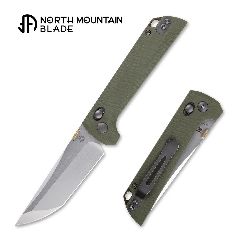 First Run Serialized North Mountain Blade Chop2 2418-GR 3.5" 10CR15COMOV