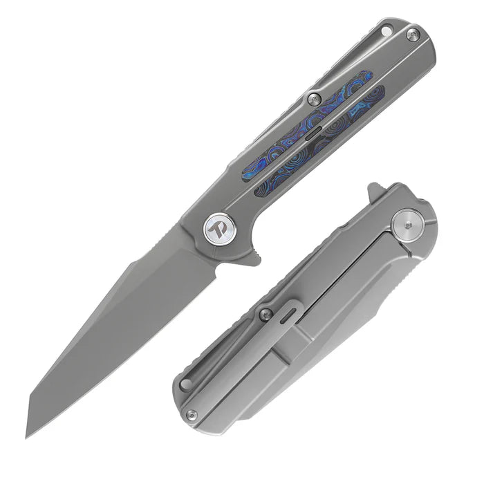 Dreamtech M390 Pocket Knife Titanium+Zirconium alloy Damascus Handle