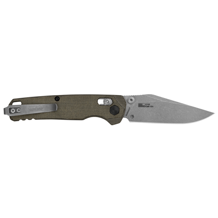 Kershaw Bel Air – Clip Point Folding Knife, USA‑Made with CPM MagnaCut Blade & Micarta Handle