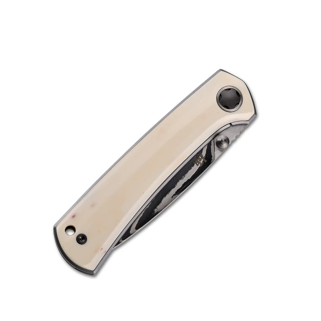 2528-CB new "Ultra" Natural Bone Handle Modern Mini Pocket Knife Quick-Open Design