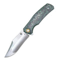 North Mountain Jellyfish 4th Green Generation Super Smooth M390 Blade Hand Polished Titanium Frame Ceramic Carbon Fiber Handle