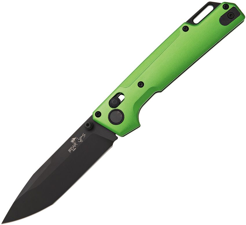 Bear Ops Nekama™ I Racing Green Aluminum Handle Modified Tanto Blade