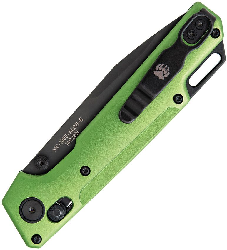 Bear Ops Nekama™ I Racing Green Aluminum Handle Modified Tanto Blade