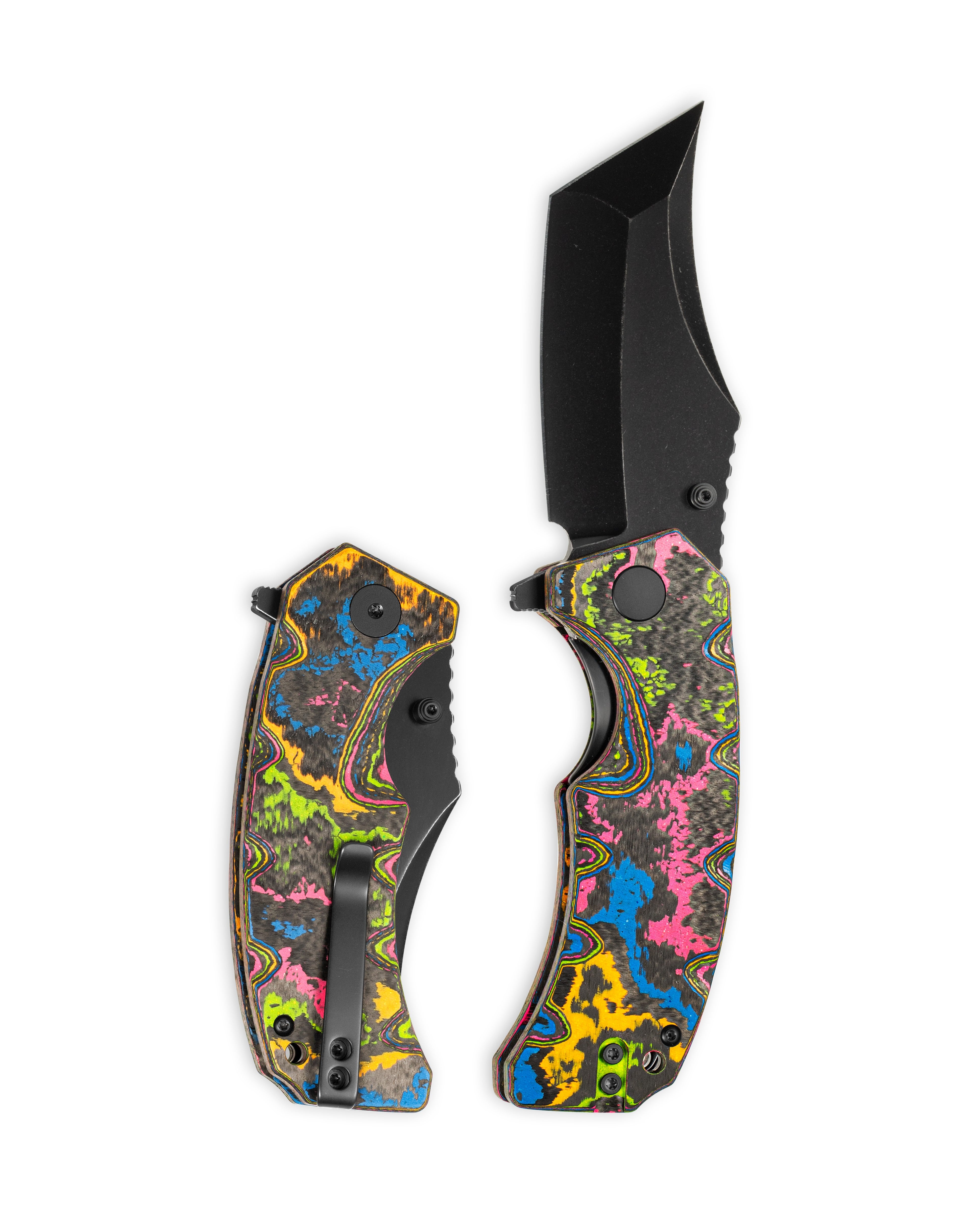 Ground Zero 80s Camo Carbon Tanto Black PVD D2