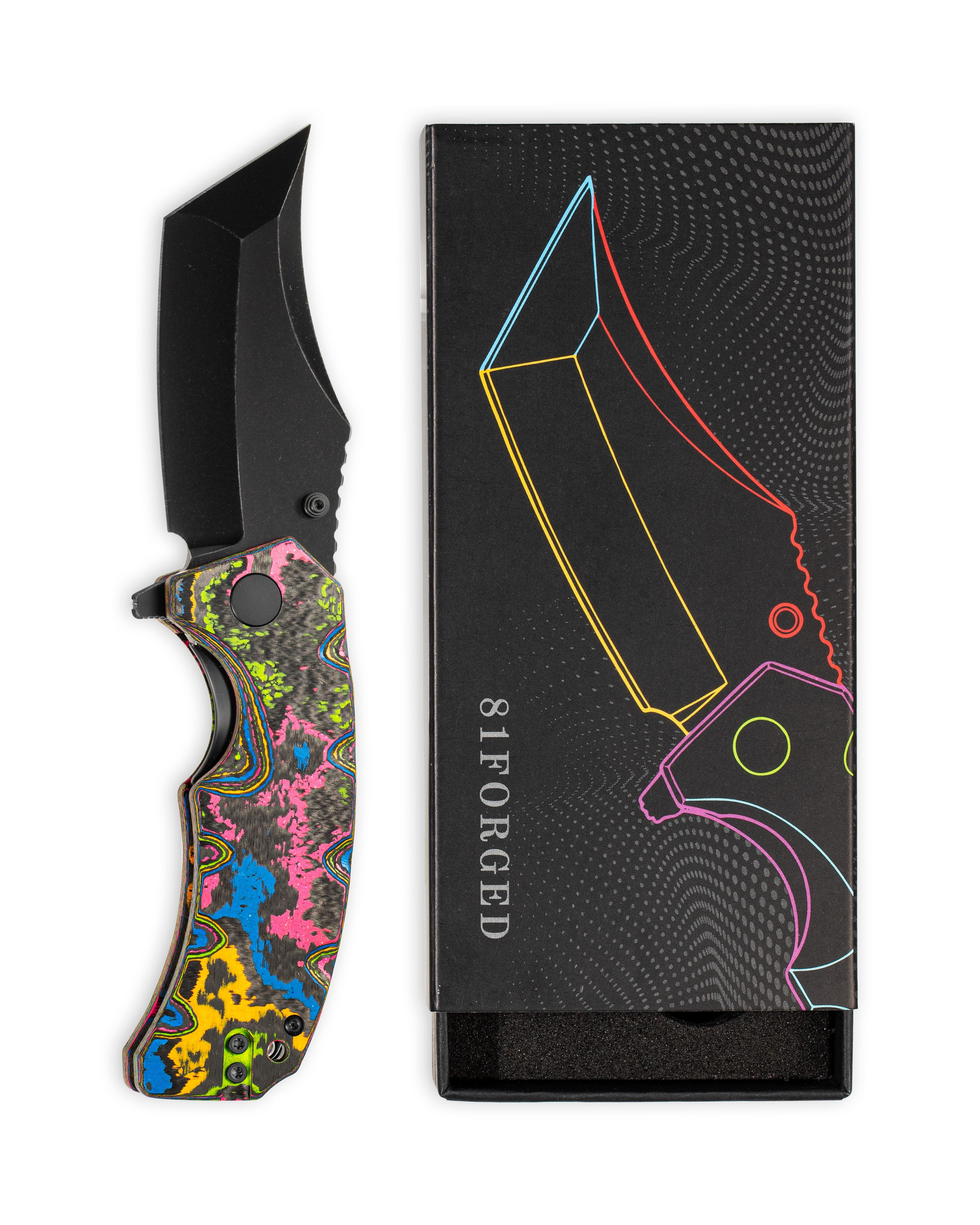 Ground Zero 80s Camo Carbon Tanto Black PVD D2