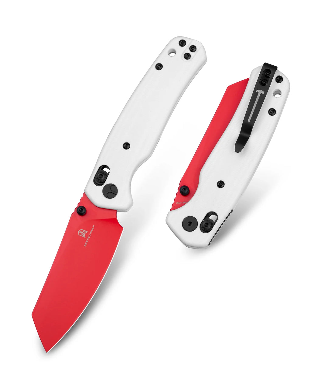 BESTECHMAN Cicada’s Wing BMK06F — 3.15″ 10Cr15MoV Blade, Black G10 Scales, B‑Lock Folding Knife