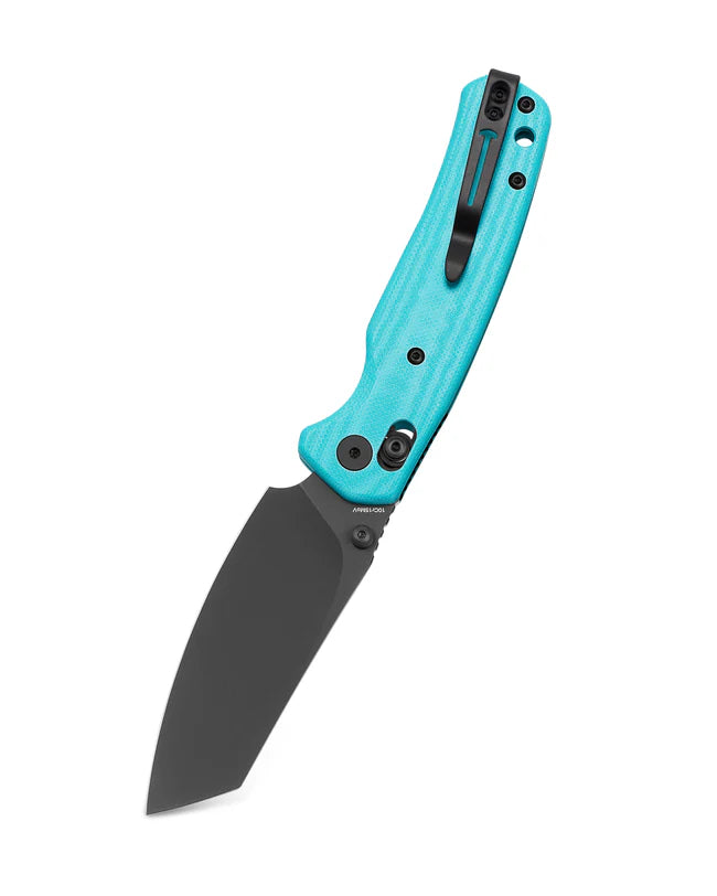 BESTECHMAN Cicada’s Wing BMK06J – 3.15″ 10Cr15MoV Blade, Light Blue G10 Scales, B‑Lock Folding Knife