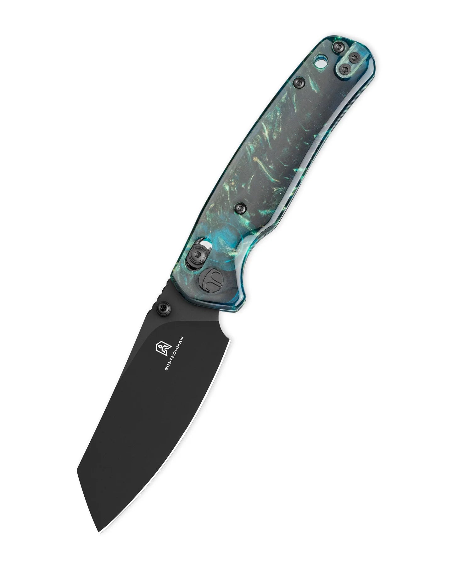 BESTECHMAN CICADA’S WING BMK06R: 3.15" 10Cr15MoV Blade, Resin Scales, B‑Lock, Folding Knife