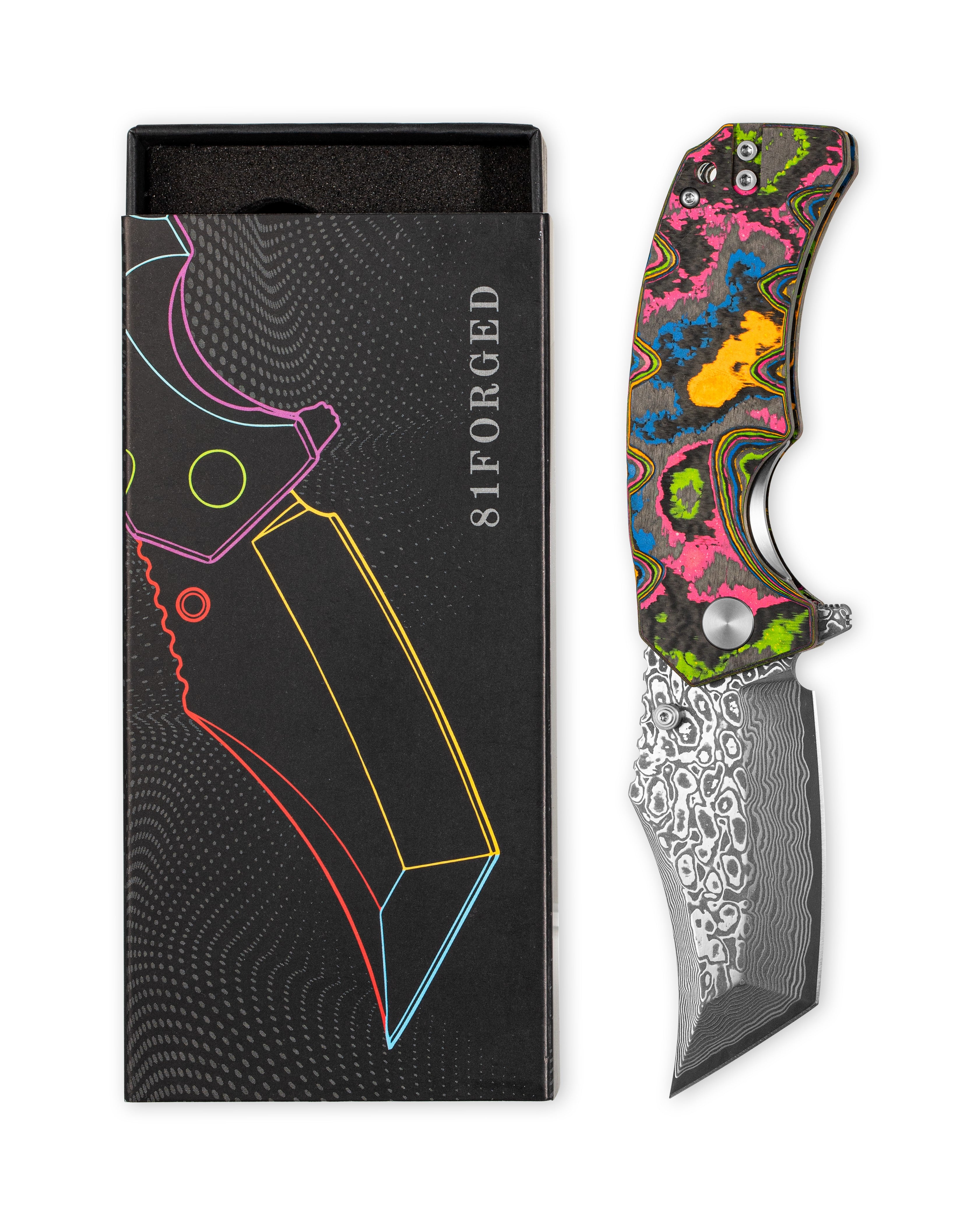 Ground Zero Tanto VG10 Core Damascus 80s Camo Carbon