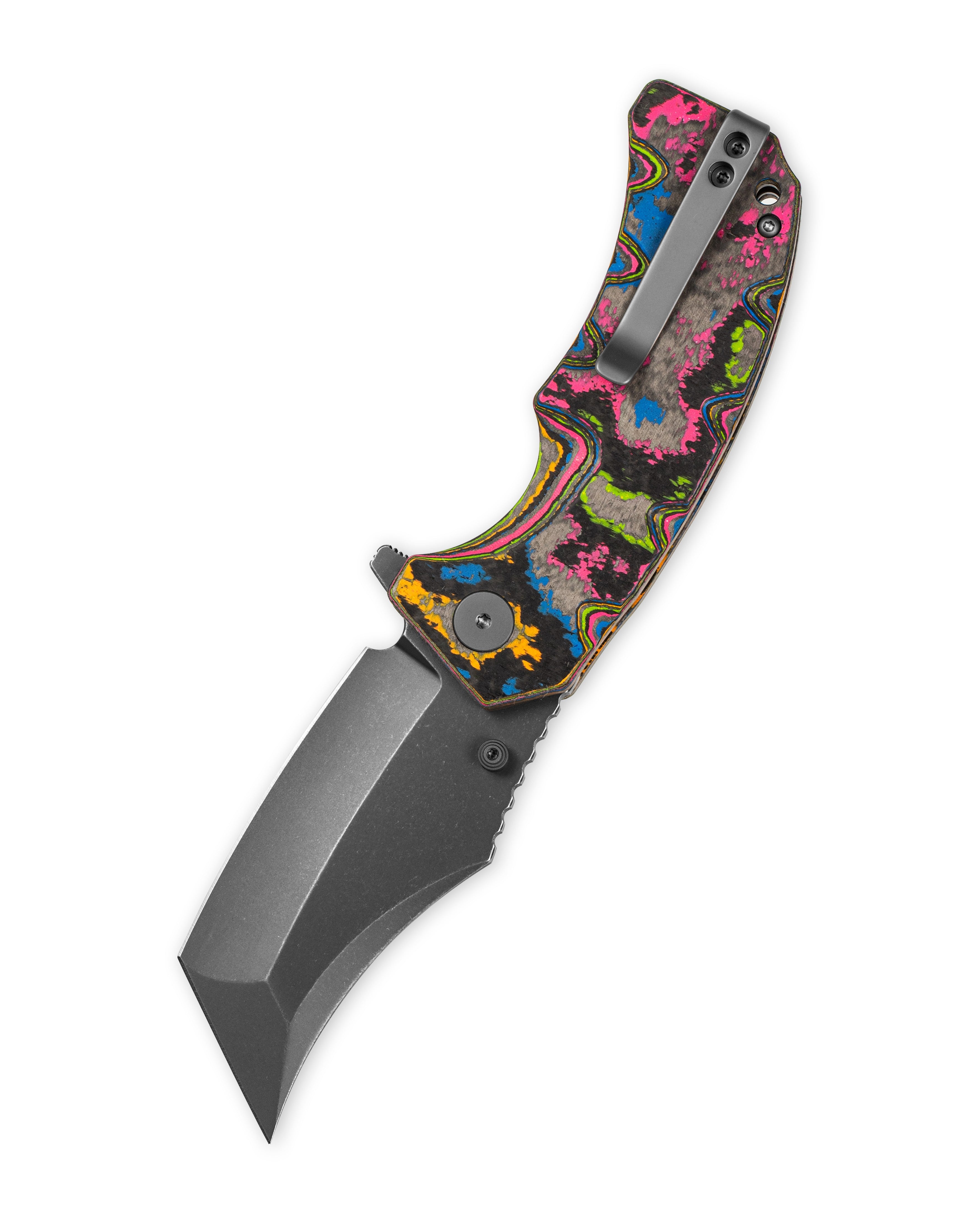 Ground Zero Tanto 80s Camo Carbon Gray PVD D2 Hollow Ground