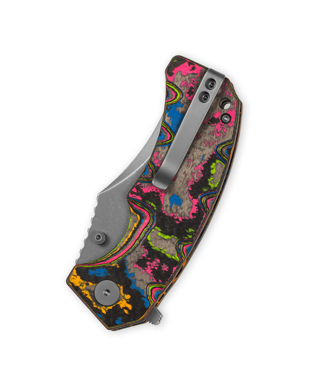 Ground Zero Tanto 80s Camo Carbon Gray PVD D2 Hollow Ground