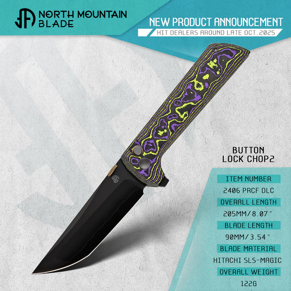 2406-PRCF-DLC Chop2 Joker Color Ceramic Carbon Fiber North Mountain BLADE