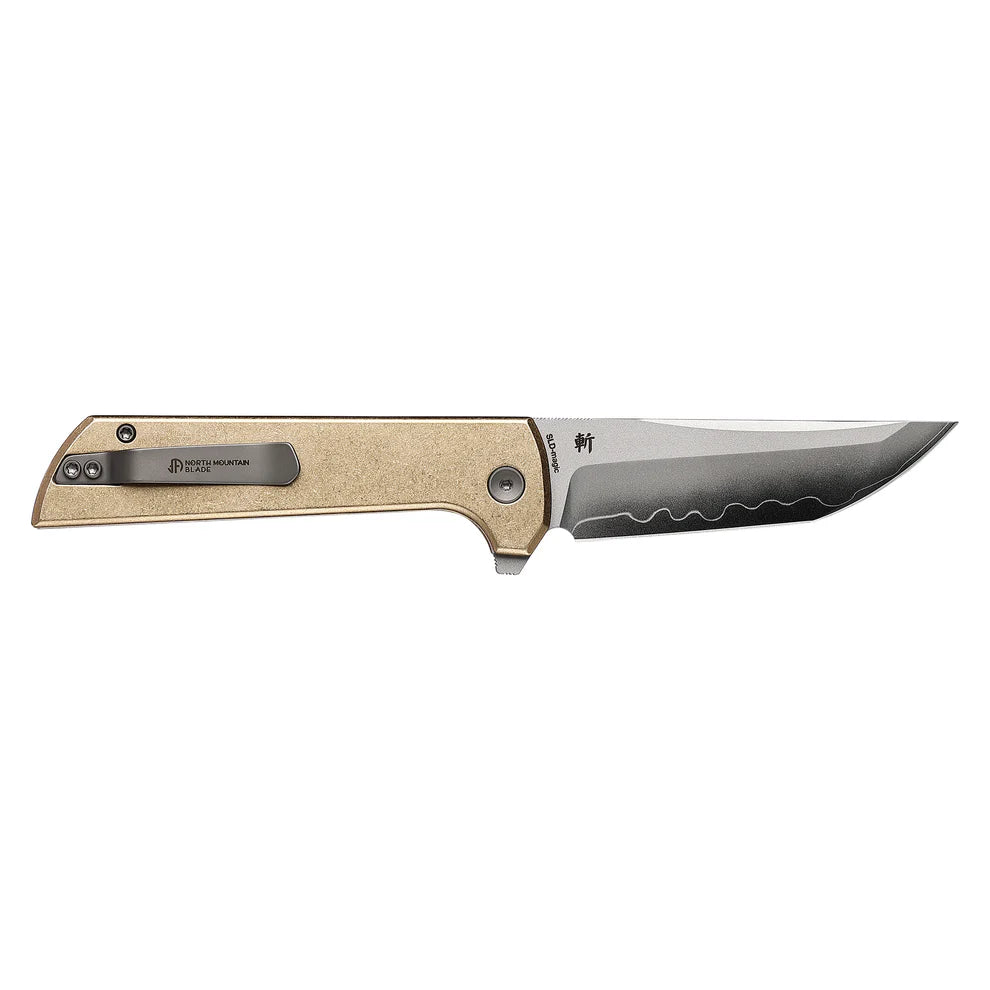 North Mountain Blade Chop 2 2403-H Aluminum bronze Tanto CNC Exclusive SLD-Magic