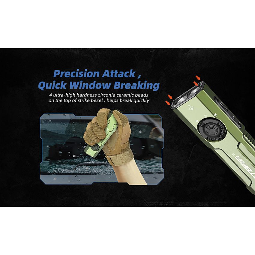JETBeam E26 Kunai UV EDC Flashlight – 3‑in‑1 Light with White LED, UV & Green Laser