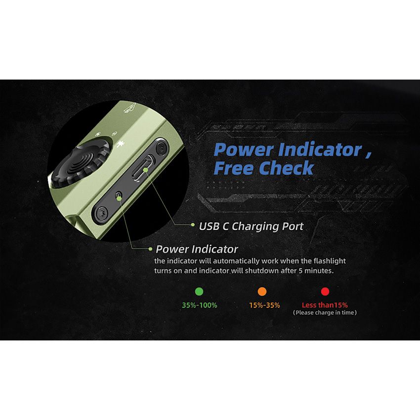 JETBeam E26 Kunai UV EDC Flashlight – 3‑in‑1 Light with White LED, UV & Green Laser