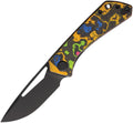 KB Thalia Pocket Folding Knife 80's Camo Carbon Handle 3.27'' Blackwash M390 Blade KB331A