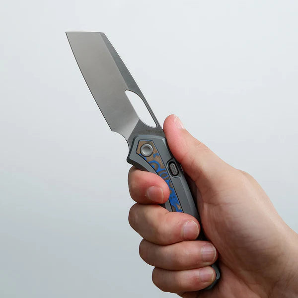 Vosteed Kroc -Top Liner Lock (2.99" S35VN Blade & Aluminum & Ocean Micarta Handle) - A1801