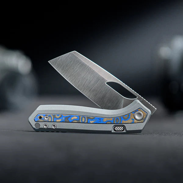 Vosteed Kroc -Top Liner Lock (2.99" S35VN Blade & Aluminum & Ocean Micarta Handle) - A1801