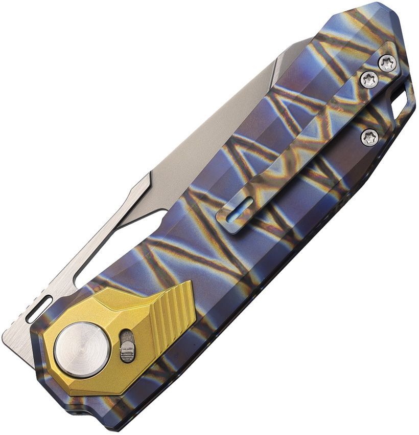REMETTE RT-Peregrine Falcon Knife Thunder Lightning Titanium Handle M390 Knives with Safety Lock RTT1-CX
