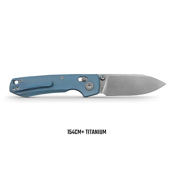 Vosteed Raccoon® TiSlim™ - Crossbar Lock (3.18" 154CM Blade & Blue Titanium Handle) - A4502