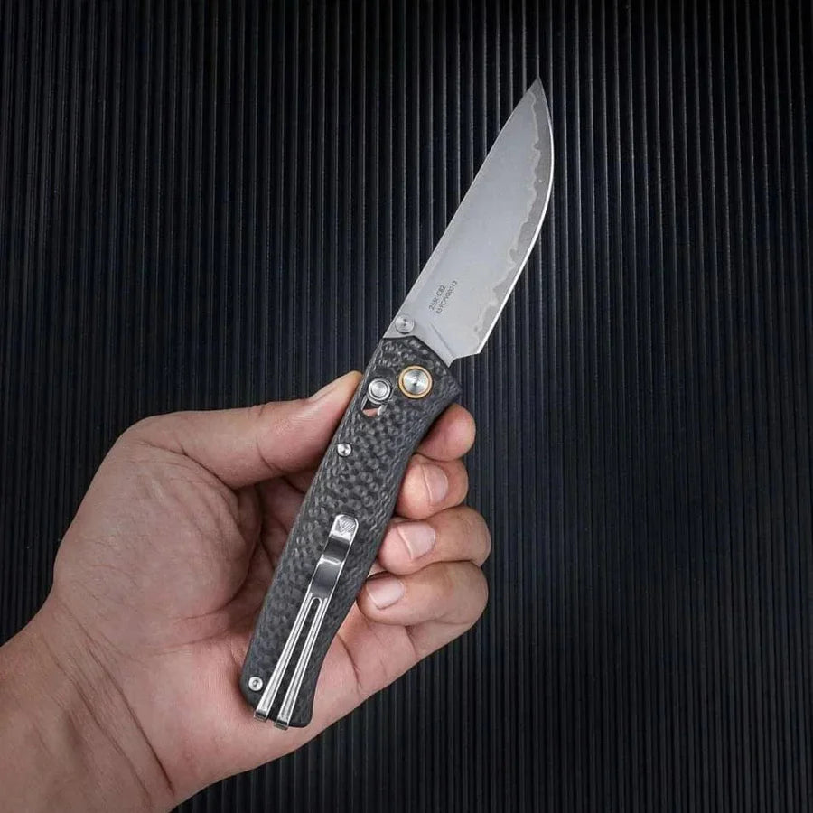 SRM Medal 255L-CB2 (3.2” Laminated 140Cr Steel Blade, Carbon-fiber Handle)