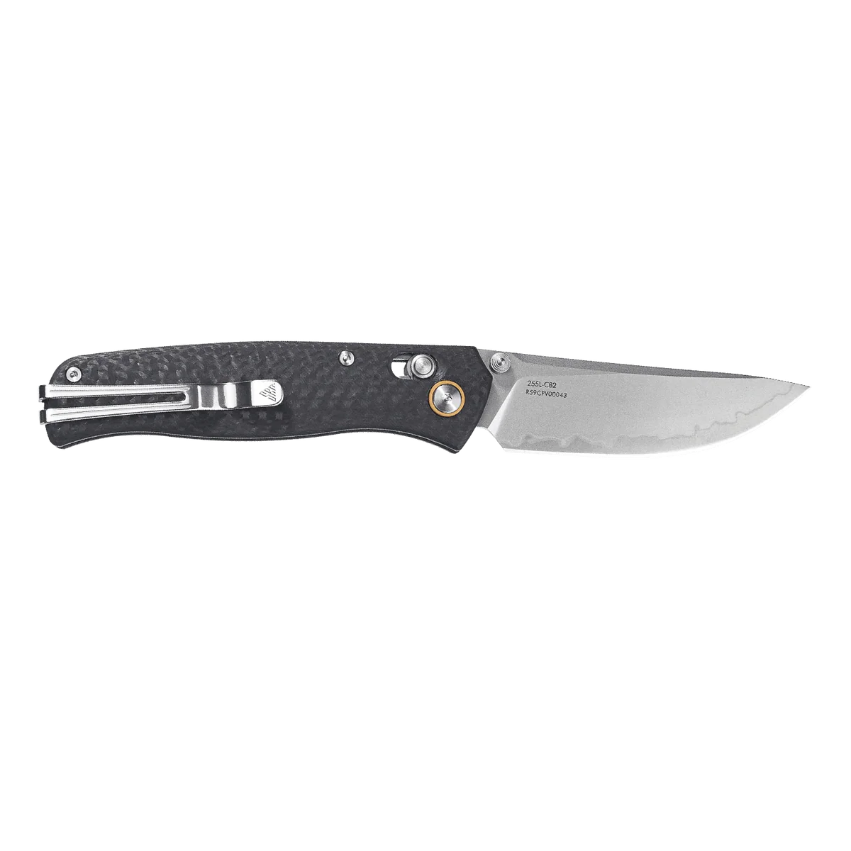 SRM Medal 255L-CB2 (3.2” Laminated 140Cr Steel Blade, Carbon-fiber Handle)