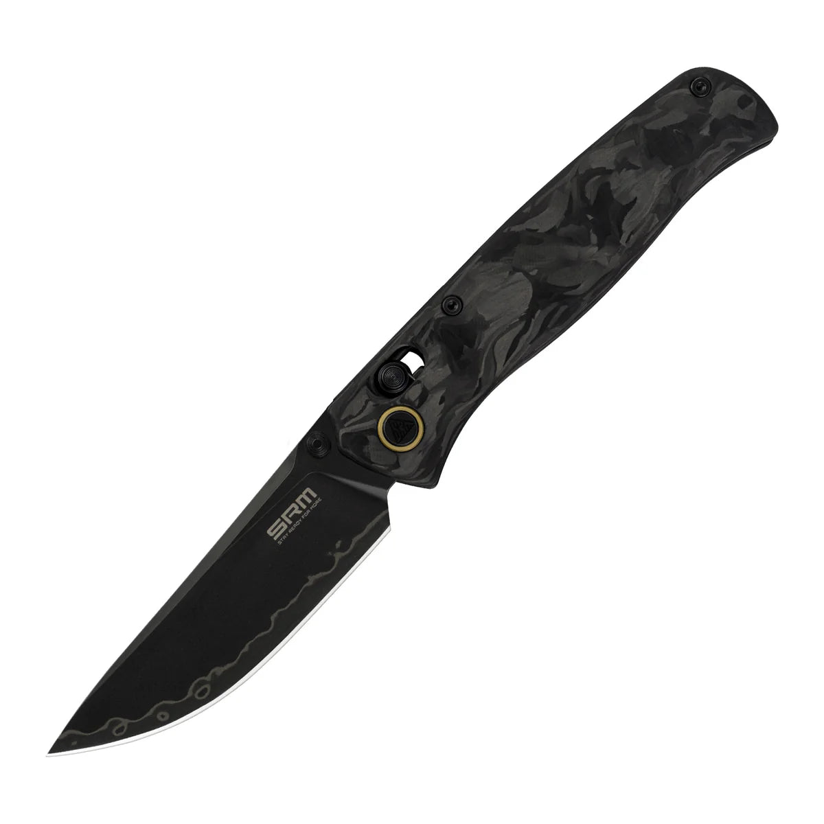SRM Medal 255L-FB2 (3.2” Laminated 140Cr Steel Blade, Carbon-fiber Handle)
