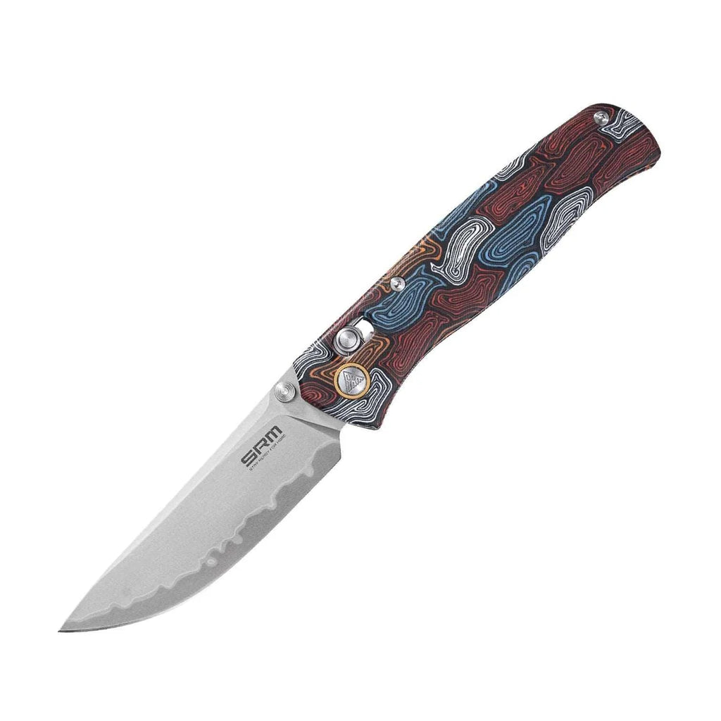 SRM Medal 255L-GQ2 (3.2” Laminated 140Cr Steel Blade, G10 Handle)