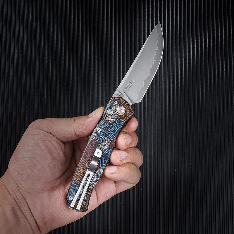 SRM Medal 255L-GQ2 (3.2” Laminated 140Cr Steel Blade, G10 Handle)