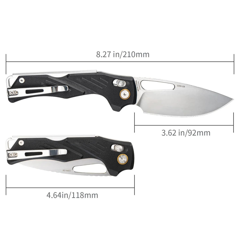 SRM Mirage 239X-GB (3.62" 14C28N Blade, G10 Handle)
