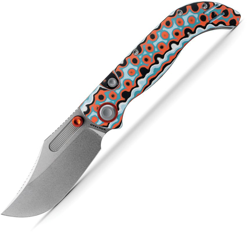 Vosteed Naga- Top Liner Lock S35VN Blade Coral Orbit MIcarta A3907