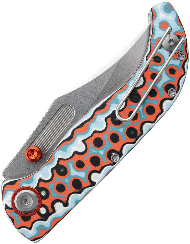 Vosteed Naga- Top Liner Lock S35VN Blade Coral Orbit MIcarta A3907