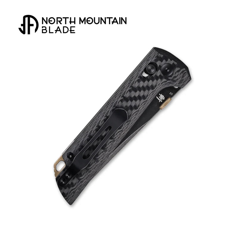 North Mountain Blade Chop2 2406-CF-D2BK Crossbar Lock Knife D2 Steel Japanese-style tactical folding knife