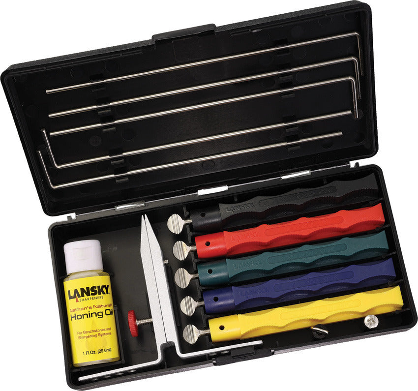 Lansky Deluxe 5-Stone Controlled-Angle Sharpening System With Stand