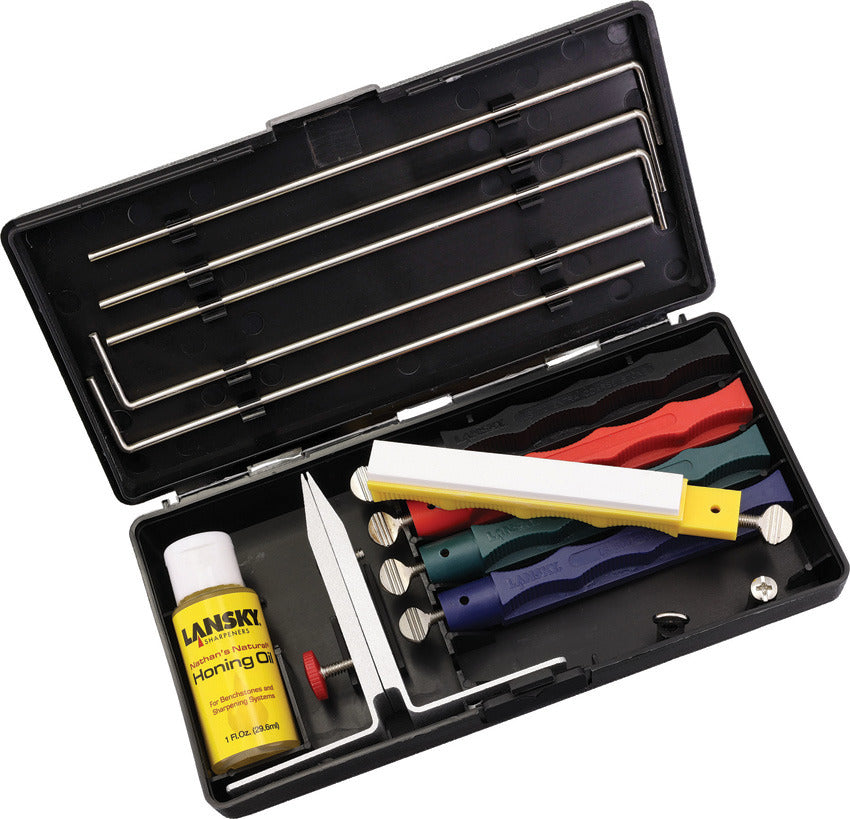 Lansky Deluxe 5-Stone Controlled-Angle Sharpening System With Stand